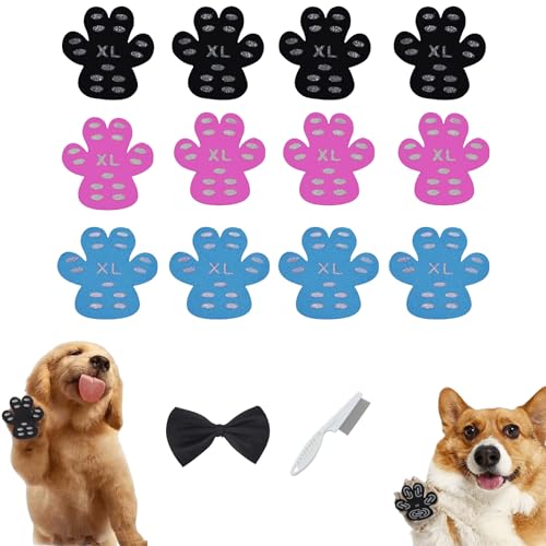 Peel and Stick Dog Paw Pads,Dog Paw Pads Anti Slip,Dog Paw Sticky Pads,Peel and Stick Dog Shoes,Dog Paw Protector Anti-Slip Pads for Hot Pavement (12pcs, 2XL) von Curject