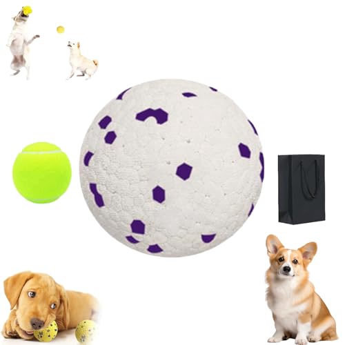 The Mellow Dog Calming Ball,Mellow Dog Calming Ball,Mellow Dog Ball,Mellow Dog Tennis Ball,Chewer Calming Ball Dog Toys,Durable Dog Chew Balls for Aggressive Chewers (WhiteA) von Curject