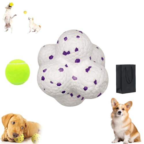 The Mellow Dog Calming Ball,Mellow Dog Calming Ball,Mellow Dog Ball,Mellow Dog Tennis Ball,Chewer Calming Ball Dog Toys,Durable Dog Chew Balls for Aggressive Chewers (WhiteB) von Curject