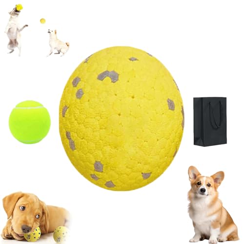 The Mellow Dog Calming Ball,Mellow Dog Calming Ball,Mellow Dog Ball,Mellow Dog Tennis Ball,Chewer Calming Ball Dog Toys,Durable Dog Chew Balls for Aggressive Chewers (YellowA) von Curject