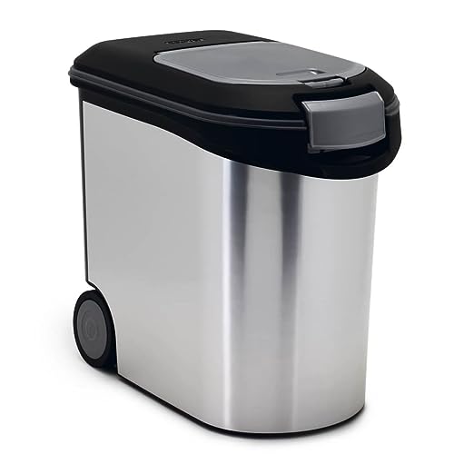 Curver Futter-Container 12kg I 35L, schwarz/Silber, 49,3 x 27,8 x 42,5 cm von Curver