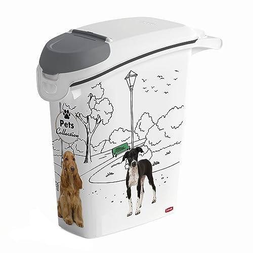 Curver PetLife Futter-Container 10 kg / 23L Trockenfutterbehälter für Hunde 23,5x49,7x50,30cm von Curver