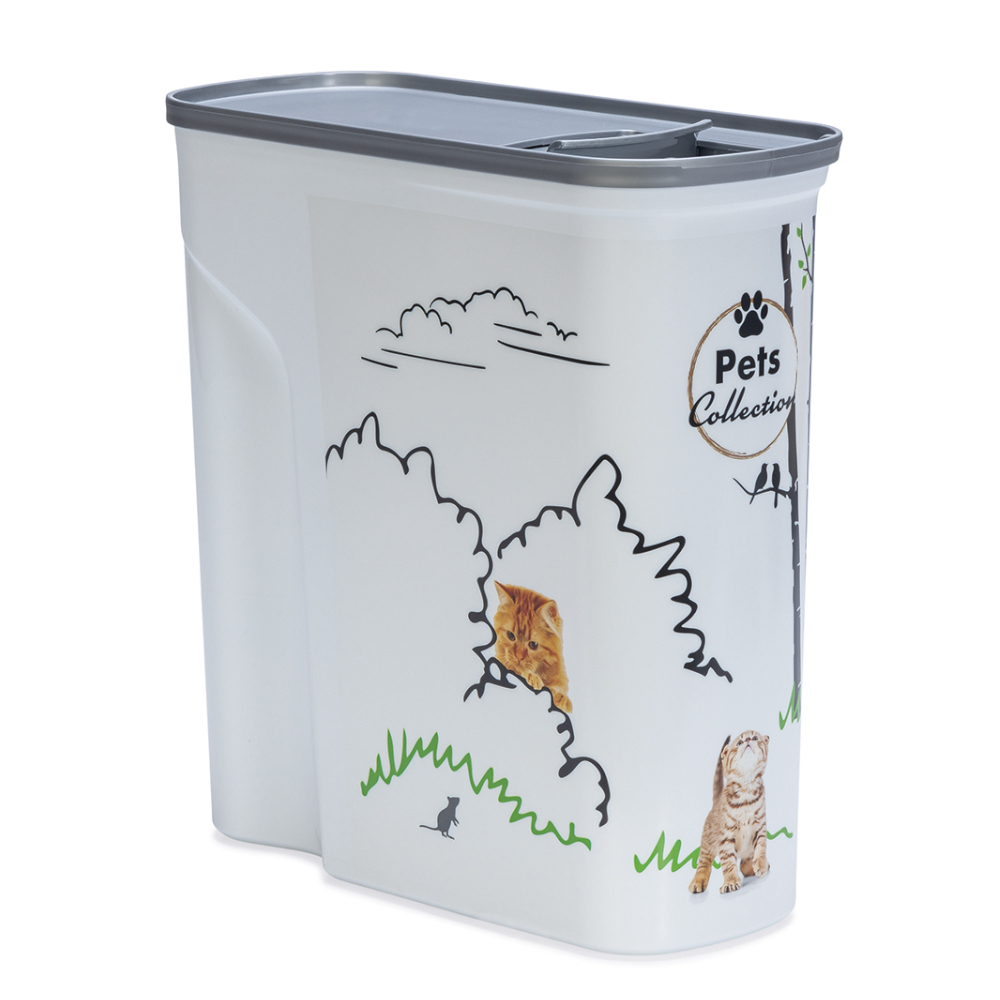 Curver Trockenfutterbehälter Katze - Garten-Design: bis 2,5 kg Trockenfutter (6 Liter) von Curver