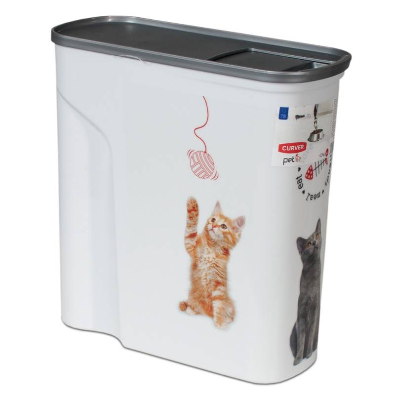 Curver Trockenfutterbehälter Katze - Wollknäuel-Design: bis 2,5 kg Trockenfutter von Curver