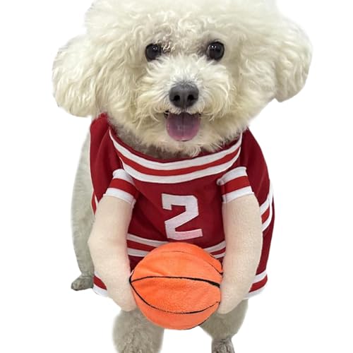 Cushangty Basketball-Spieler-Kostüm für Hunde,Hunde-Basketball-Kostüm - Haustier-Halloween-Kostüm,Hunde-Halloween-Kostüme, Haustier-Halloween-Kostüm, lustiger Streich-Haustierbedarf für Cosplay, Hund von Cushangty