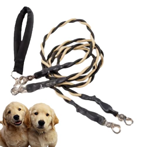Cushangty Hundeleine,Doppelte Gassi-Leine für Hunde | Komfortables Zubehör Für Sichere Spaziergänge Mit Verbesserter Sicherheit Outdoor & Park Cushangty Hundeleine,Doppelte Gassi-Leine für Hunde | Komfortables Zubehör Für Sichere Spaziergänge Mit Verbesserter Sicherheit Outdoor & Park von Cushangty