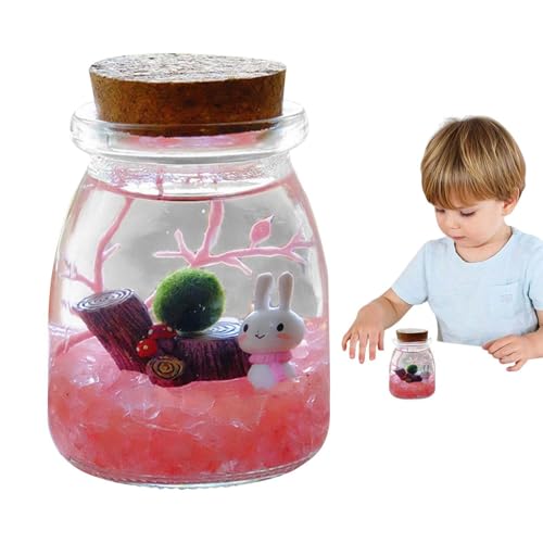 Cushangty Ökologische Glas-Mini-Landschaftsflasche,Ökologische Kultur-Mini-Landschaft,Realistisches Öko-Flaschenglas-Ornament | Kreative Glasvasen als Mittelstücke für Terrarium-Miniaturen von Cushangty