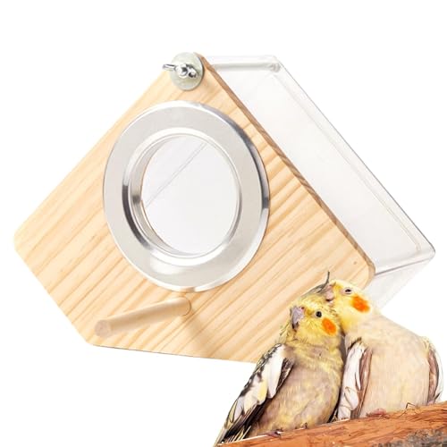 Cushangty Sittichnest,Vogelkasten | Lovebirds-Haus | Haustier-Sittich-Vogelhaus-Zucht-Nistkasten, klares Design, Vogelkäfig-Box mit Sitzstange für Papageien von Cushangty