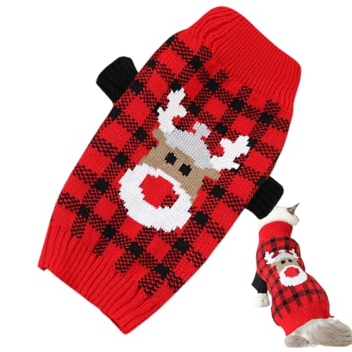 Cushangty Weihnachtspullover für Hunde,Weihnachtspullover für Welpen,Weihnachtlicher weicher Hundepullover, warme Hunde-Shirts | Schneemann gestricktes Hundetuch, atmungsaktives Haustierzubehör für von Cushangty