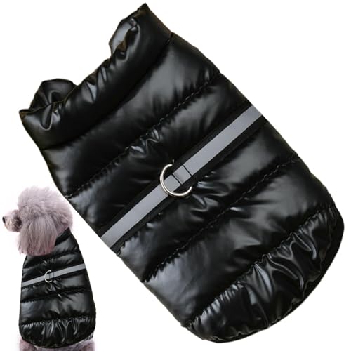 Cushangty Wintermäntel für kleine Hunde, Winterjacke für kleine Hunde - Warme Hundeweste mit reflektierendem Streifen und integriertem Loch für das Geschirr | Kuschelige Schneeweste, Welpenjacke, von Cushangty