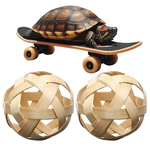 Schildkröten Leckerli Ball,Futterball für Schildkröten,Skateboard für Schildkröten,Beschäftigungsspielzeug für Schildkröten,Schildkrötenspielzeug zum Füttern und Spielen von Cushangty