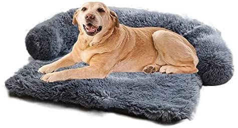 Hundebett Katzenbett Flauschiges Haustierbett Flauschiges Haustiersofa warmes Haustierkissen abnehmbar und waschbar (L) von Cuteboom