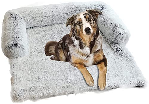 Hundebett Katzenbett Flauschiges rechtwinkliges Haustierbett Flauschiges Haustiersofa warmes Haustierkissen abnehmbar und waschbar kältefest rutschfest (L) von Cuteboom