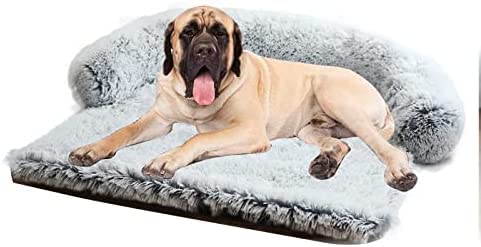 Hundebett Katzenbett Flauschiges rechtwinkliges Haustierbett Flauschiges Haustiersofa warmes Haustierkissen abnehmbar und waschbar kältefest rutschfest (XS) von Cuteboom