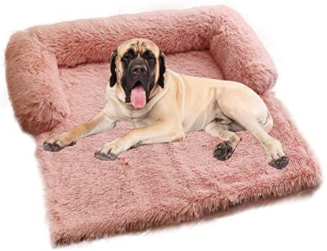 Hundebett Katzenbett Flauschiges rechtwinkliges Haustierbett Flauschiges Haustiersofa warmes Haustierkissen abnehmbar und waschbar kältefest rutschfest (XS) von Cuteboom