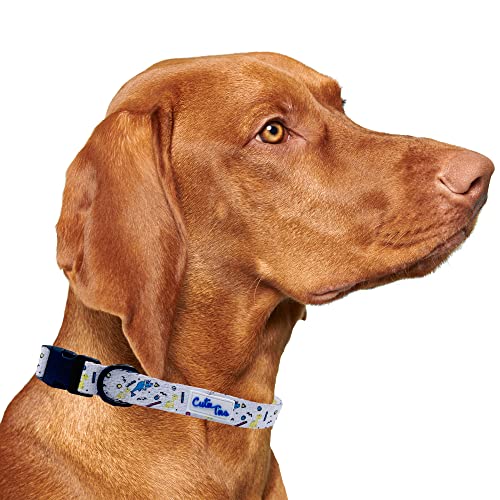 Cutie Ties Hundehalsband mit Dinosaurier-Motiv, mit robustem Verschluss und Schnalle, aus robustem und langlebigem Nylon, Größe L (40,6 x 66 cm) von Cutie Ties