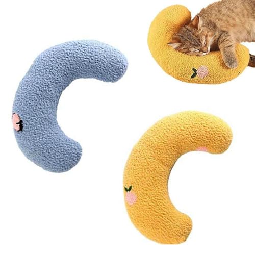 Cutiolly Kissen für Hunde,2PCS Beruhigungskissen für Hunde,Haustierkissen halber Donut,U-förmiges Kissen zum Schlafen,Nackenkissen für Haustiere,Kissen für Katzen,zum Schlafen Ausruhen Spielen von Cutiolly