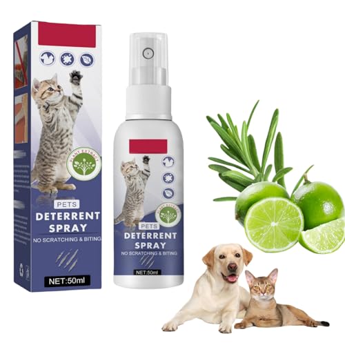 Cutiolly Katzenfernhaltespray,Katzenfernhaltespray Möbel,Anti Kratz Spray,Anti Kratz Spray Katzen,Anti Kratz Spray Katzen Möbel,Kratzfestes Spray für Katzen, geeignet für Pflanzen,Möbel,Böden,50ml von Cutiolly