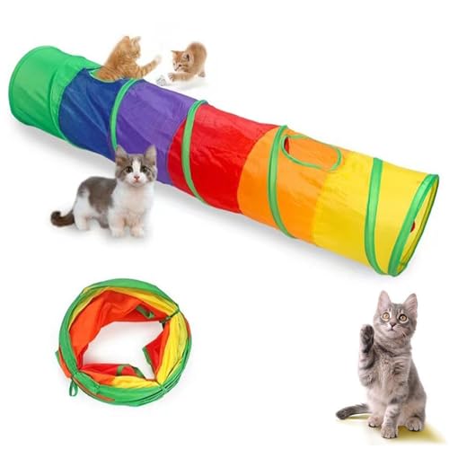 Katzentunnel Katzenspielzeug,Faltbar Katzentunnel,Katzentunnel Weihnacht,Katzen Spielzeug,Katzen Spielzeug Kitten,Cat Toys,Faltbar Kätzchen Tunnel,Interaktives Spielzeug für Kleine Kaninchen,Welpen von Cutiolly