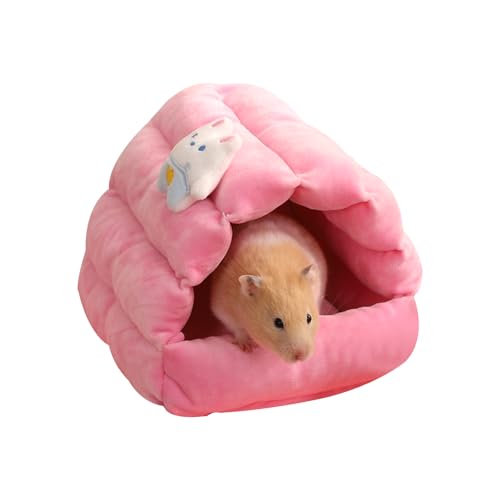 CutitiUU Hamsterbett Für Den Winter,Meerschweinchen Bett,Warmes Meerschweinchenhöhle,Kleintier-Winterhaus,Für Kleine Kaninchen,Meerschweinchen,Hamster,Chinchillas Und Andere Kleine Haustiere (Rosa) von CutitiUU