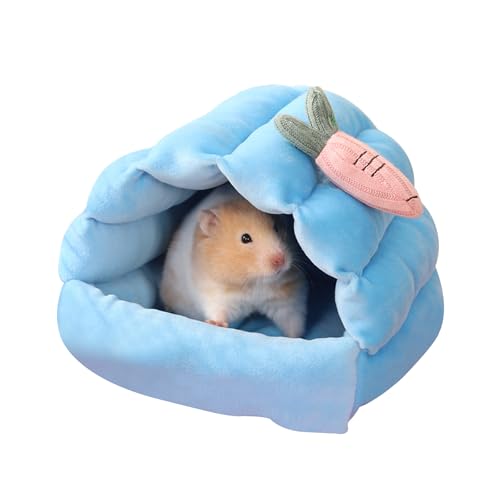 CutitiUU Hamsterbett Für Den Winter,Meerschweinchen Bett,Warmes Meerschweinchenhöhle,Kleintier-Winterhaus,Für Kleine Kaninchen,Meerschweinchen,Hamster,Chinchillas Und Andere Kleine Haustiere (Blau) von CutitiUU