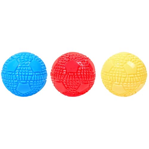 CutitiUU Hundebälle, 3 Stück Quietschender Ball, Hundespielzeug Unzerstörbar, Interaktive Hundebälle, Hund Interaktive Hund Ball Kauspielzeug für Mittelgroße Hunde von CutitiUU