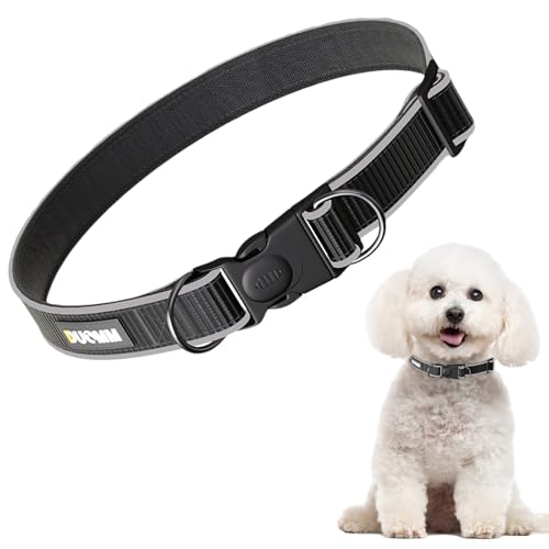 CutitiUU Hundehalsband,Verstellbares,Reflektierendes Hundehalsband,Hundehalsband für Große,Mittelgroße,reflektierendes Nylon-Halsband,Taktisches Hundehalsband,Abreißsicheres Hundehalsband (M) von CutitiUU