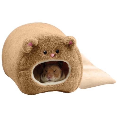 CutitiUU Meerschweinchenbett,Kleintierversteck mit herausnehmbarer Unterlage,Gemütliches Kaninchenbett & Versteck für Meerschweinchen,Hängematte,Winternest,Kleintierbett (Braun) von CutitiUU