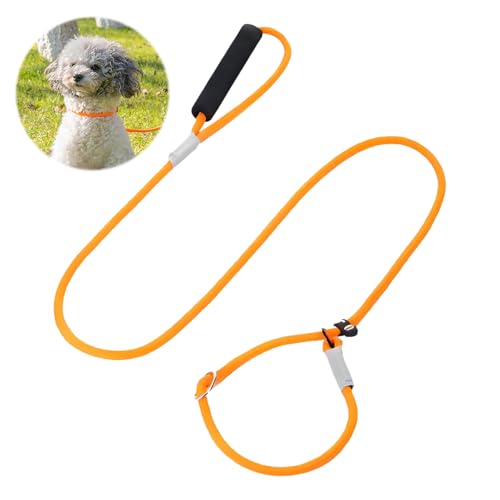 CutitiUU Robuste Nylon-Hundeleine,Einteilige Hundeleine aus Nylon,Hundetrainingsleine Explosionssicherer Punch,Retrieverleine für Hunde,Rutschleine für Hunde,für Mittlere Hunde (Orange) von CutitiUU