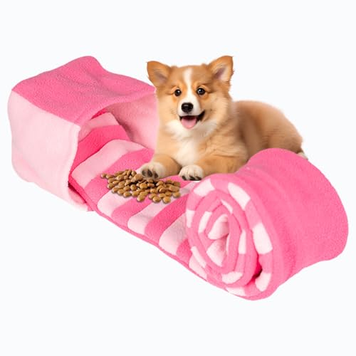 CutitiUU Schnüffelball für Hunde,Schnüffelball für langsames Futtertraining und Stimulierung von Leckerli-Dosierung,Hundeschnüffelrolle Schüssel,Sniffing Rug for Dogs (Rosa) von CutitiUU