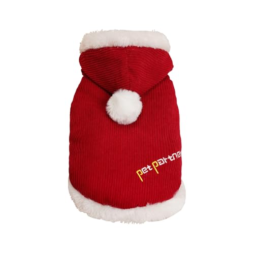 Weihnachtskostüm Hund Kleidung Warm Herbst Winter Mantel Baumwolle Hundemode Partykleidung Kleine Hunde Welpen Schnauzer Teddy Pudel Chihuahua (A) von CutitiUU