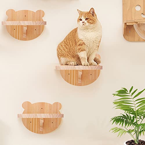 Cuyacili 1 Stück Kletterwand für Katzen Kletterleiter für Katzen Kletterstufe zur Wandmontage Katzentreppe Kletterstufe Holzleiter Für Katzen zum Spielen Durable Platzersparnis Baumkletterbrücke von Cuyacili