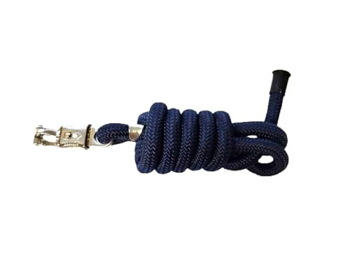 Cwell Equine Premiere Premium 2 Meter Panikhaken, marineblau, Führstrick von Cwell Equine