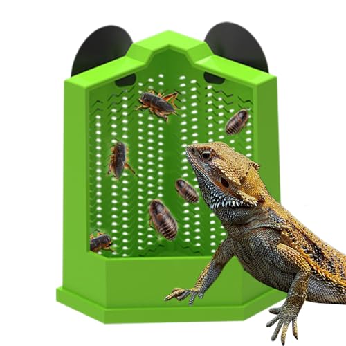 Cyatfcn Futternapf für Reptilien, Futternapf für Reptilien - Futternapf für Reptilien,Terrarienschalen mit Saugnapf, Futternapf für Reptilien, Gecko, Futternapf, Eckfutterspender, Kleintierbedarf von Cyatfcn