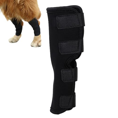 Cyatfcn Hunde-Kniebandage, verstellbar, bequem, elastisch, schützende Hunde-Beinmanschette, um Lecken zu verhindern, alle Jahreszeiten Hundebeinbandagen für Hinterbeine, Wunden, Bandagen von Cyatfcn