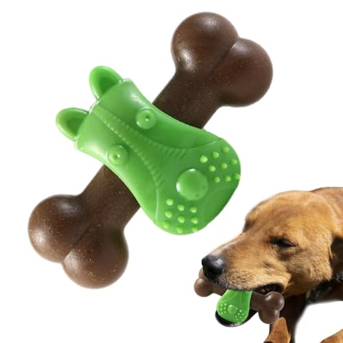 Cyatfcn Hundezahnreinigungsspielzeug, Hundespielzeug in Knochenform,Interaktives Hundespielzeug gegen Langeweile, Kauspielzeug für Haustiere mit konvexen Spitzen - Slow Feeder, Hundespielzeug zur von Cyatfcn
