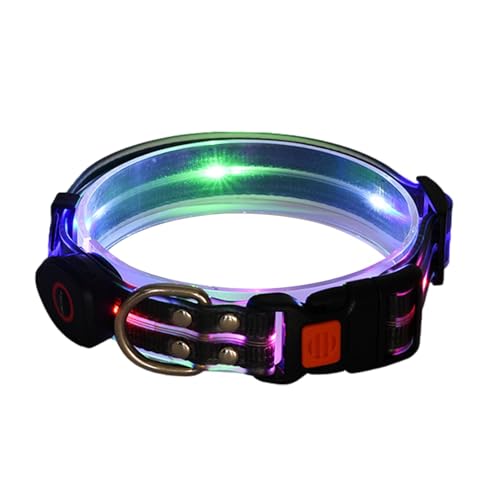 Cyatfcn LED-Lichthalsband für Hunde,LED-Leuchthalsband für Hunde - Wiederaufladbares, wasserdichtes, leuchtendes Hundehalsband | Wetterfeste Hundelichter für Nachtspaziergänge, Spaziergänge im Freien von Cyatfcn