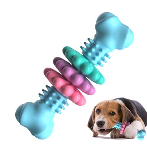 Cyatfcn Molar Clean Teeth Rubber Toy,Clean Teeth Rubber Bone Chew Toy | Bell Chewing Playing Training Toys, Dog Toys for Aggressive Chewers Large Breed, for Pet Puppy Dog Cat von Cyatfcn