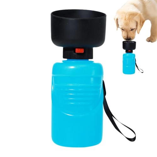 Cyatfcn Reise-Wasserflasche für Hunde, auslaufsicher, Wasserspender für Haustiere, tragbarer Welpen-Wasserspender, Quetsch-Haustier-Wasserflasche, Hunde-Wanderzubehör von Cyatfcn