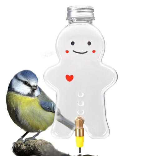 Cyatfcn Vogelkäfig-Wasserspender, Cartoon-Wasserspender in Schneemann-Form, auslaufsicher, rutschfest, Haustierzubehör, Wasserspender für Tauben, Vögel, Hamster, Finken von Cyatfcn