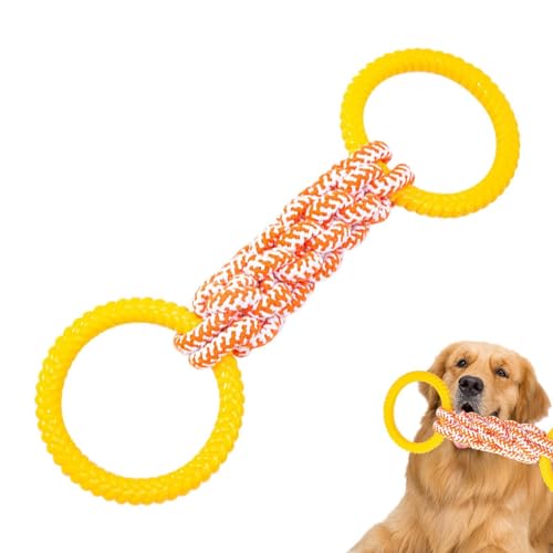 Cyatfcn Zerrspielzeug für Hunde, Tauziehen-Seilhund | Welpen-Beißseil Tauziehen-Spielzeug | Interaktives Hundespielzeug, Hundezahnreinigungsspielzeug, wiederverwendbarer Welpenbeißring zum Training von Cyatfcn