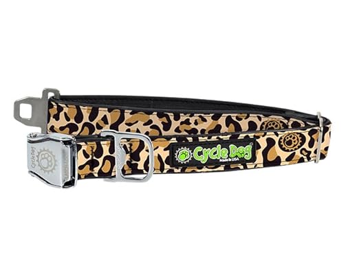 Cycle Dog Leoparden-Flaschenöffner-Halsband (Fatty, groß, 43,2 cm - 68,6 cm) – kein Geruch, wasserdichtes Halsband für Hunde und Welpen, sichere Verriegelungsschnalle, wasserdicht, nachhaltig, von Cycle Dog