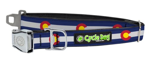 Cycle Dog RCM-CO-M Colorado Flaschenöffner, Hundehalsband mit Airline, Größe M, 30,5 cm - 53,3 cm, Blau von Cycle Dog