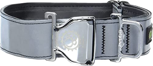 Cycle Dog fcm-smr-m Silber Max Reflektierende breit Breite Flaschenöffner Hundehalsband mit Airline, mittel (30,5 cm 21 ") von Cycle Dog