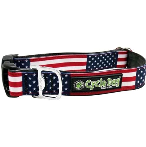 Cycle Dog fcm-usa-m Stil Metall Schnalle USA breit Breite Flaschenöffner Hundehalsband mit Airline, mittel (30,5 cm 21 ") von Cycle Dog