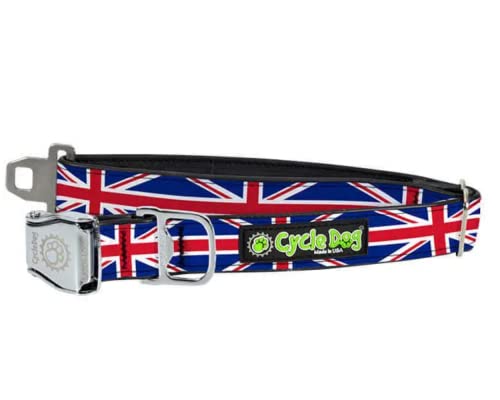 Cycle Dog rcm-uk-m Stil Metall Schnalle UK Flaschenöffner Hundehalsband mit Airline, mittel (30,5 cm 21 ") von Cycle Dog