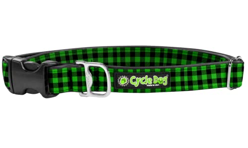 Cycle Dog rcp-gp-l grün Plaid Flaschenöffner Hundehalsband, groß (43,2 cm – 68,6 cm) von Cycle Dog