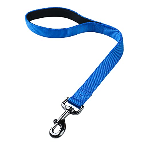 Cyclpet 45,7 cm kurze Hundeleine mit stabilem Nylon und gepolstertem Griff, 45,7 cm, klassisches Blau von Cyclpet