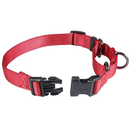 Cyclpet Fortschrittliches Martingale-Hundehalsband aus Nylon mit Schnellverschluss-Schnalle, verstellbar, Komfort, für den täglichen Gebrauch, Chili-Pfeffer, Größe S von Cyclpet