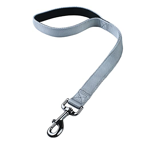 Cyclpet Große Hundeleine mit Nylongürtel und weich gepolstertem Griff. (45,7 cm, ultimatives Grau) von Cyclpet